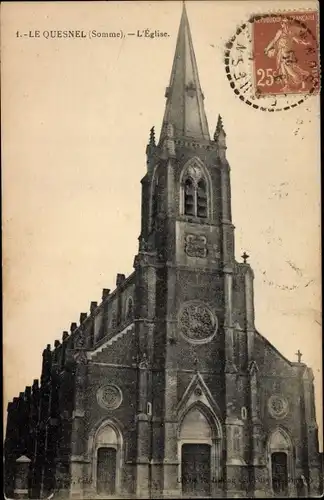 Ak Le Quesnel Somme, L'Eglise