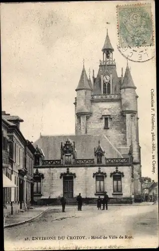 Ak Le Crotoy Somme, Hotel de Ville de Rue