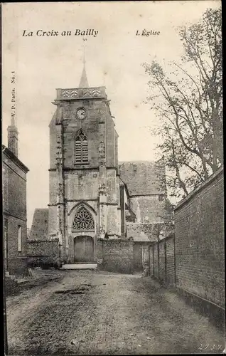 Ak La Croix au Bailly Somme, L'Eglise