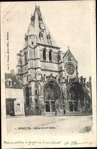 Ak Moreuil Somme, Eglise du XV siecle