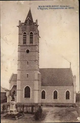 Ak Marchélepot Somme, L'Eglise, reconstruite en 1930