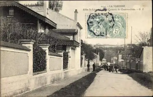 Ak La Varenne Val de Marne, Allee Saint Leonard, Coteaux de Chennevieres