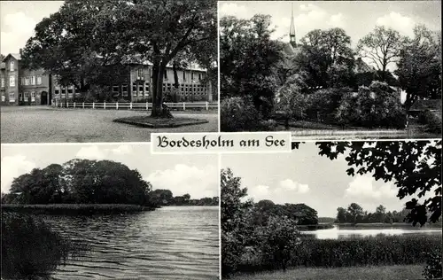 Ak Bordesholm in Holstein, See, Parkanlage, Baum, Gebäude