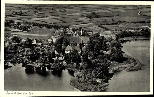 Ak Bordesholm Schleswig Holstein, Blick auf den See, Häuser