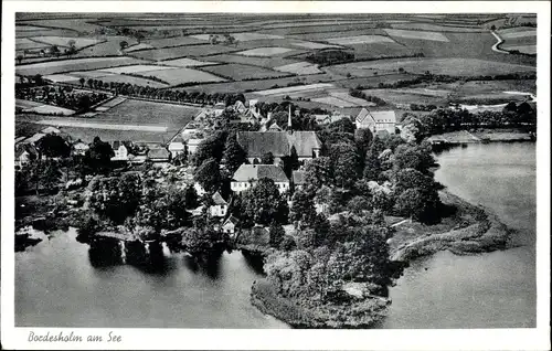 Ak Bordesholm Schleswig Holstein, Blick auf den See, Häuser