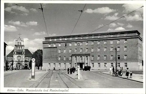 Ak Witten an der Ruhr, Marienkirche, Marienhospital