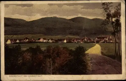 Ak Eberstadt Darmstadt in Hessen, Blick auf den Ort, Straße