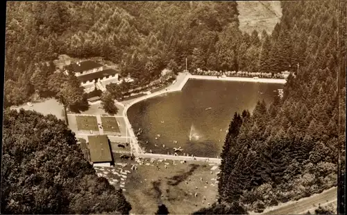 Ak Halver in Westfalen, Natur-Freibad Herpine, Luftbild