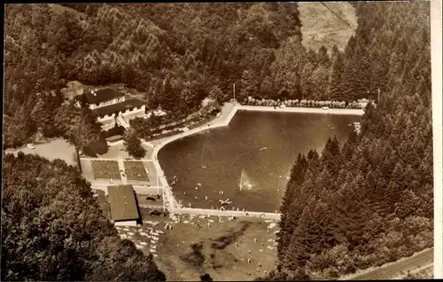 Ak Halver in Westfalen, Natur-Freibad Herpine, Luftbild