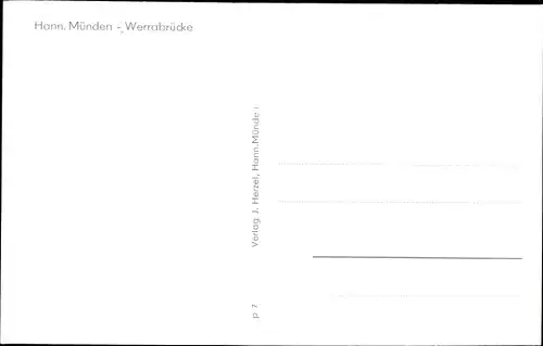 Ak Hann. Münden in Niedersachsen, Werrabrücke
