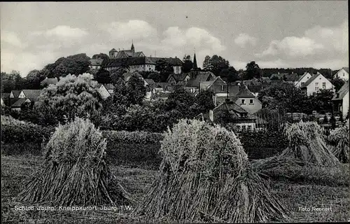 Ak Bad Iburg am Teutoburger Wald, Schloss, Stroh, Häuser