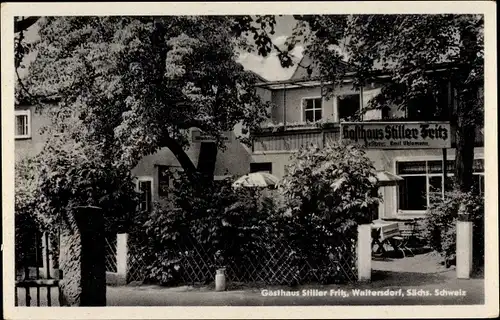 Ak Waltersdorf Bad Schandau sächs. Schweiz, Gasthaus Stiller Fritz