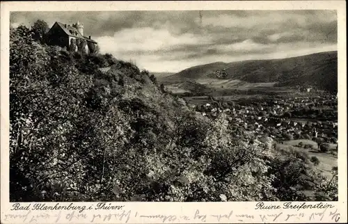 Ak Bad Blankenburg in Thüringen, Burgruine Greifenstein