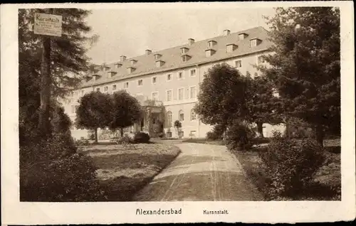 Ak Bad Alexandersbad im Fichtelgebirge in Oberfranken, Kuranstalt