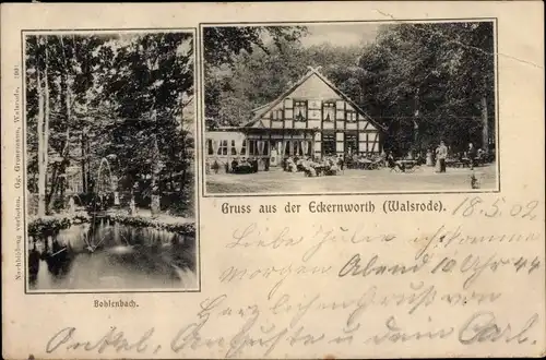 Ak Eckernworth Walsrode im Heidekreis, Bohlenbach, Gasthaus