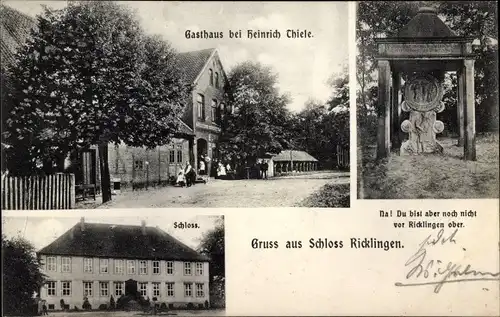 Ak Schloß Ricklingen Garbsen in Niedersachsen, Schloss, Gasthaus, Denkmal
