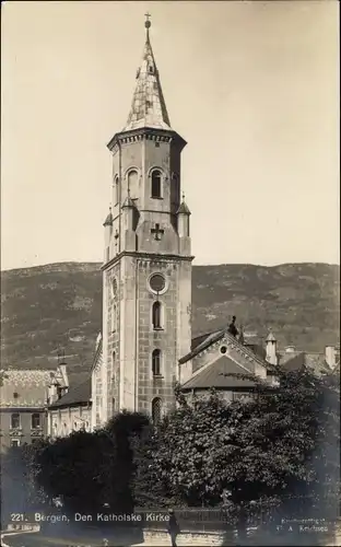 Ak Bergen Norwegen, Katholische Kirche