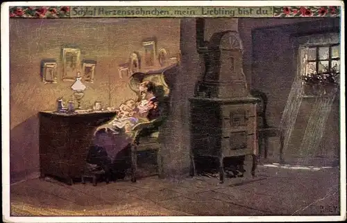 Lied Künstler Ak Hey, Paul, Volksliederkarten Nr. 50, Schlaf Herzenssöhnchen