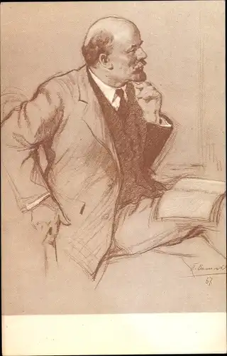 Künstler Ak Wladimir Iljitsch Lenin, russischer Politiker, Portrait