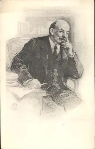 Künstler Ak Russischer Politiker Wladimir Iljitsch Lenin, Portrait