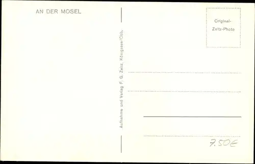 Ak Moselfähre, Moselpartie, Ziegen