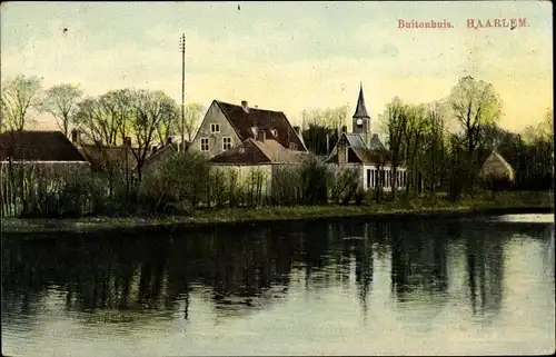 Ak Haarlem Nordholland, Buitenhuis, Waterzicht