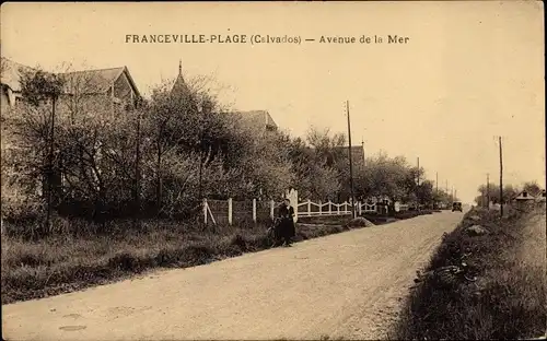 Ak Franceville Plage Calvados, Avenue de la Mer