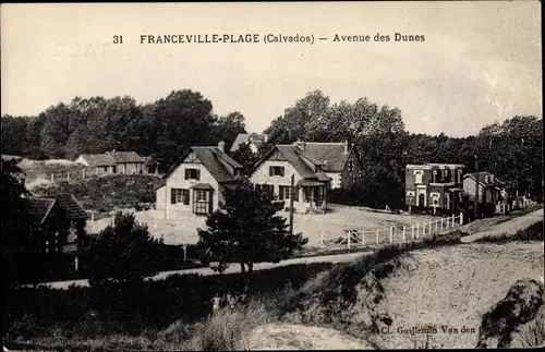 Ak Franceville Plage Calvados, Avenue des Dunes