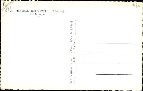 Ak Merville Franceville Calvados, Le Marche