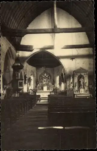 Ak La Neuville les Corbie Somme, Nef de l'Eglise