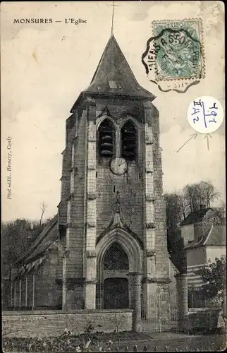 Ak Monsures Somme, L'Eglise