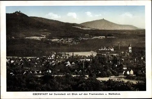 Ak Eberstadt Darmstadt in Hessen, Frankenstein, Melibokus
