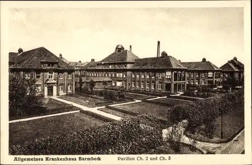 Ak Hamburg Nord Barmbek, Allgemeines Krankenhaus, Pavillon Ch. 2 und C. 3