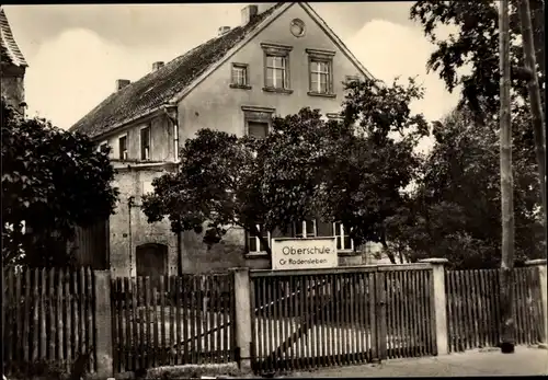 Ak Groß Rodensleben Wanzleben Börde in Sachsen Anhalt, Oberschule