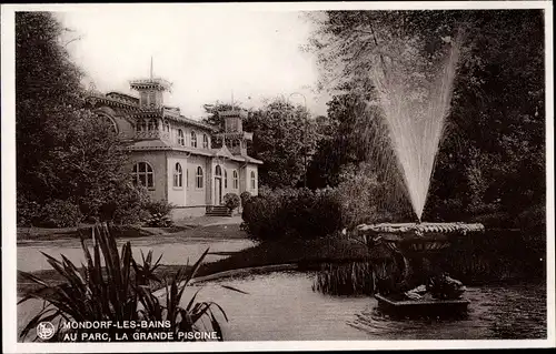 Ak Mondorf les Bains Bad Mondorf Luxemburg, Au Parc, La Grande Piscine