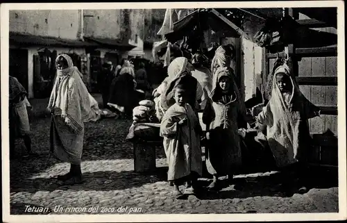Ak Tetuan Tétouan Marokko, Un rincon del zoco del pan