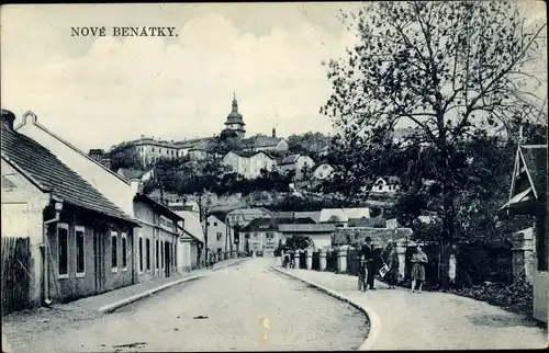 Ak Nove Benátky nad Jizerou Benatek Mittelböhmen, Blick auf den Ort