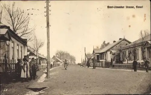 Ak Kowel Ukraine, Brest Litowsker Straße