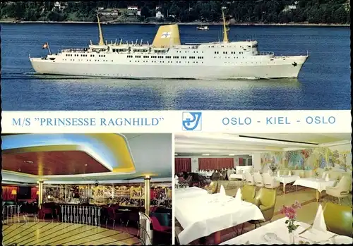 Ak MS Prinsesse Ragnhild, Inneres des Fährschiffes, Linie Oslo Kiel