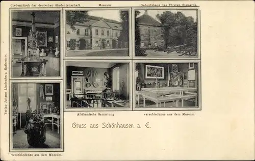 Ak Schönhausen an der Elbe, Museum, Inneres, Geburtshaus Bismarcks