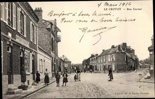 Ak Le Crotoy Somme, Rue Carnot