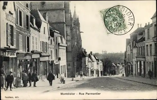Ak Montdidier Somme, Rue Parmentier