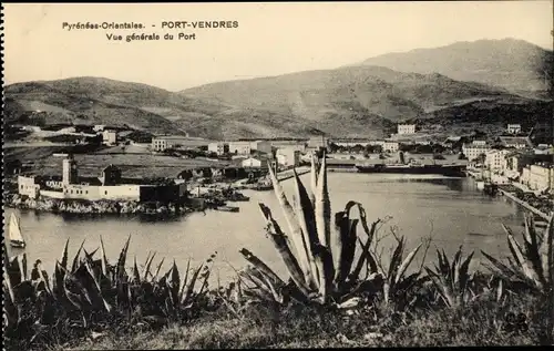 Ak Port Vendres Pyrénées Orientales, Vue generale du Port, Agaven