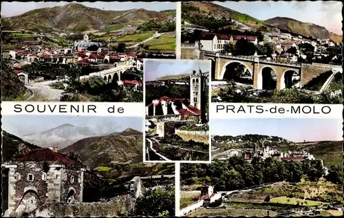 Ak Prats de Mollo Pyrénées Orientales, Stadtansichten