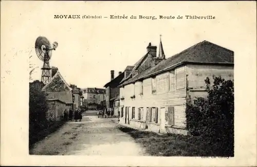 Ak Moyaux Calvados, Entree du Bourg, Route de Thiberville