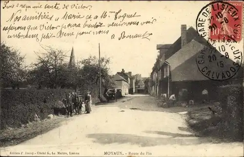 Ak Moyaux Calvados, Route du Pin
