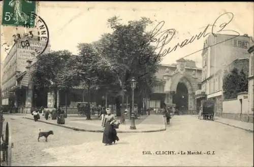 Ak Clichy Hauts de Seine, Le Marche