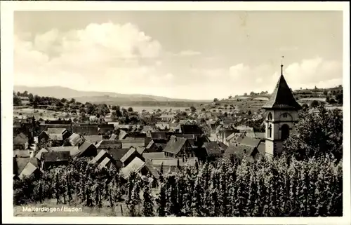 Ak Matterdingen Emmendingen in Baden Württemberg, Teilpanorama, Kirchturm