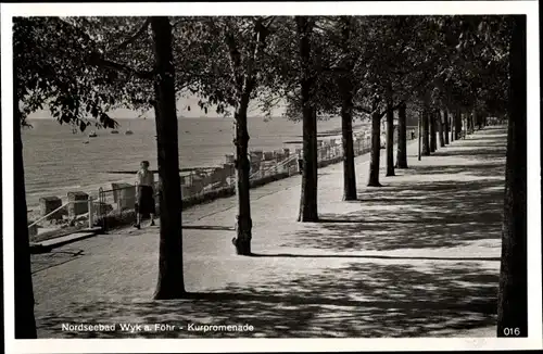 Ak Wyk auf Föhr Nordfriesland, Kurpromenade