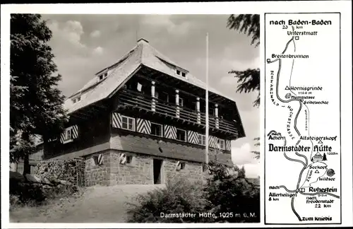 Ak Seebach Baden im Ortenaukreis, Darmstädter Hütte